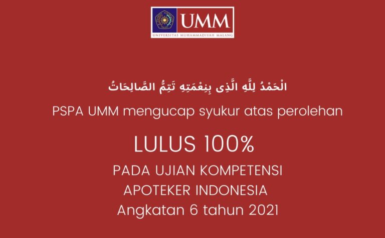 Mahasiswa Profesi Apoteker UMM Angkatan 6 Lulus 100 %